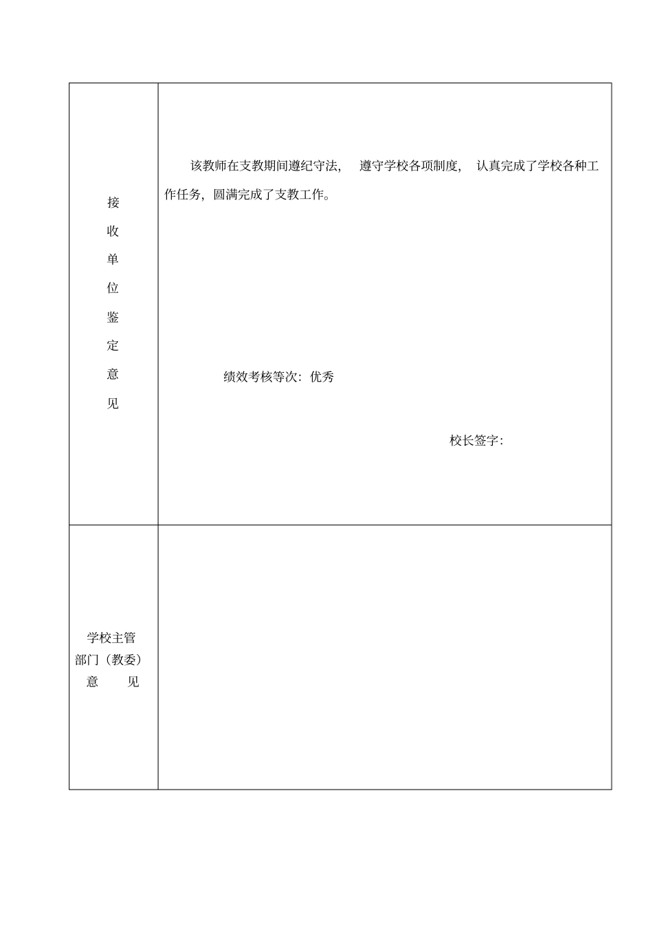 支教教师考核鉴定_第3页