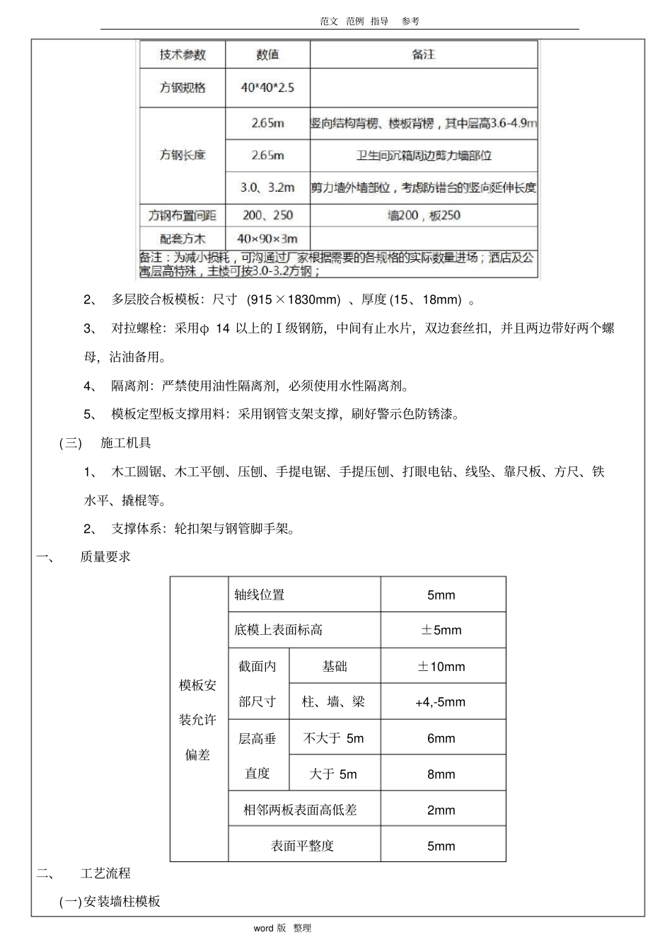 支模方钢加固体系技术交底记录_第2页