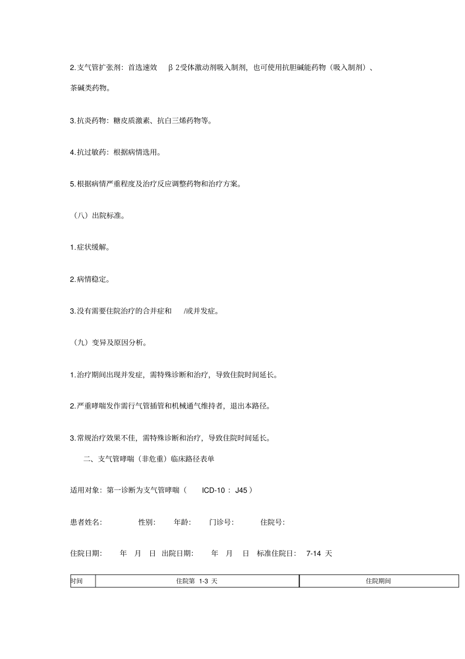 支气管哮喘临床路径复习课程_第3页