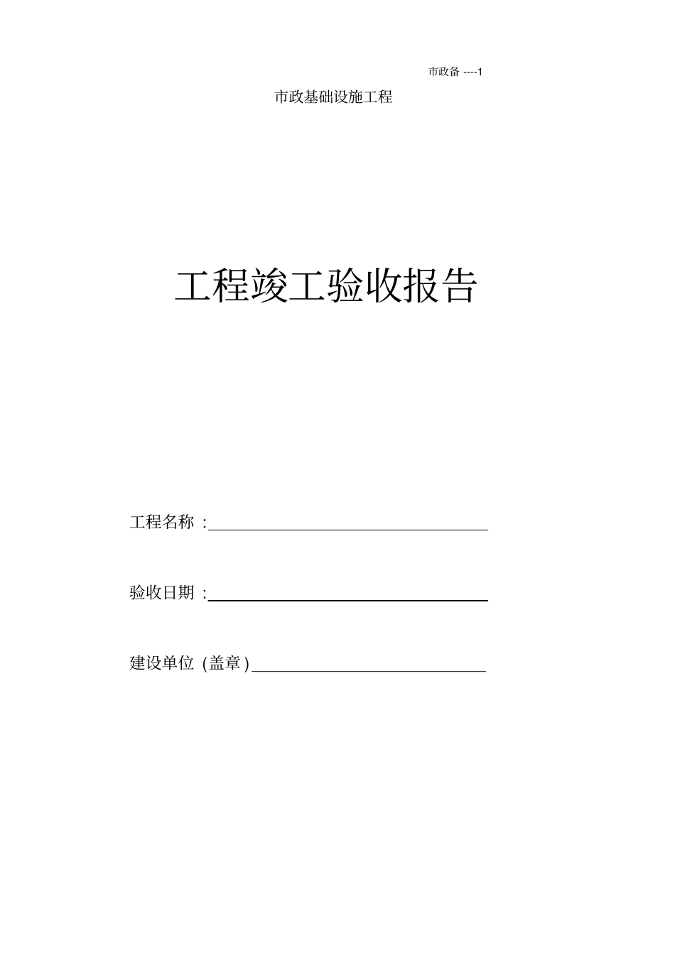 政基础设施工程验收报告_第1页