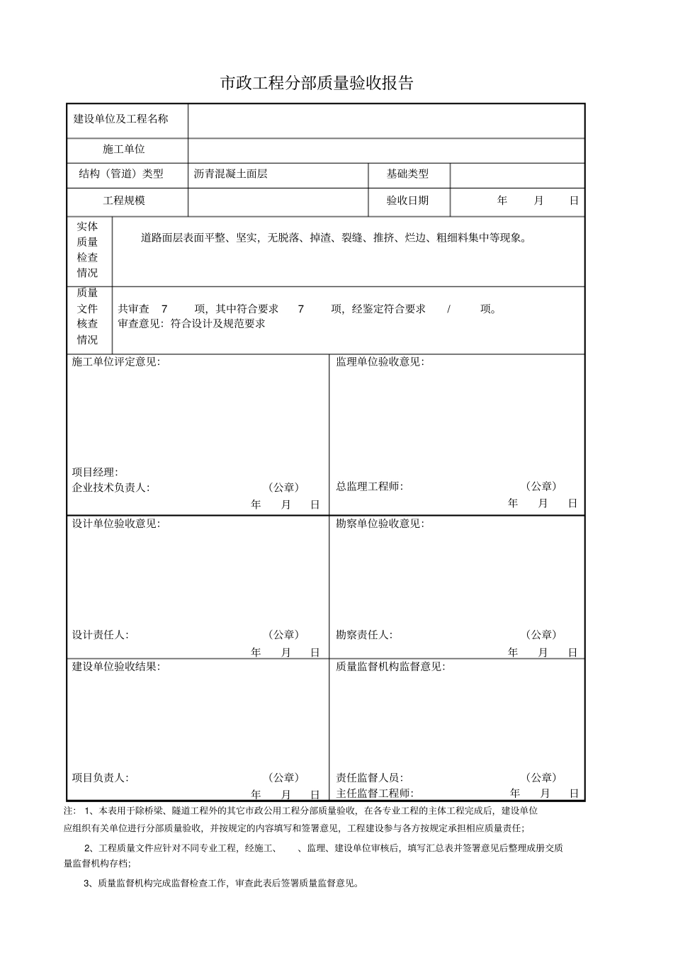政工程分部质量验收报告政道路及雨污管网建设工程_第2页