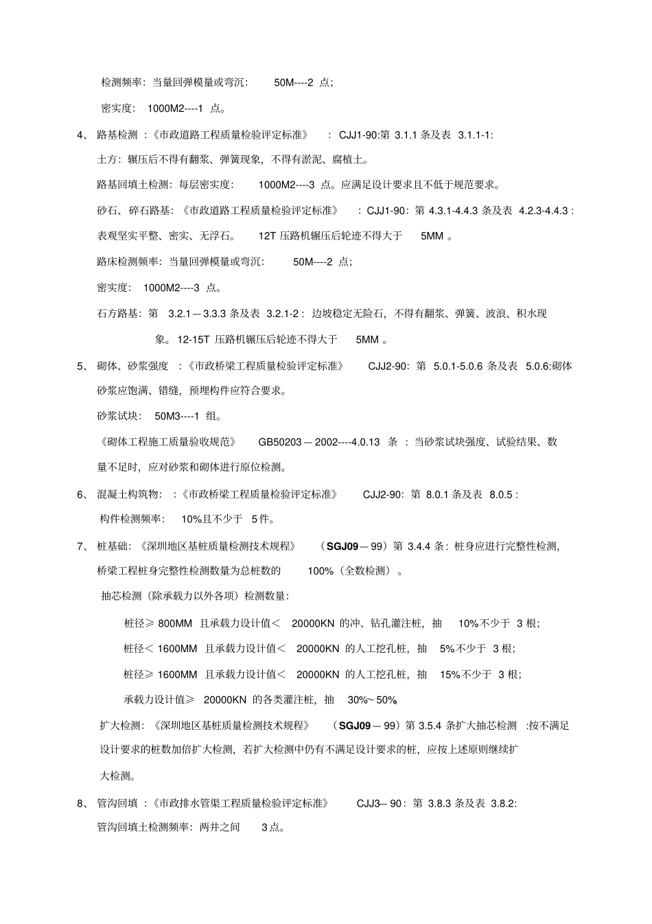 政工程常用质量检验标准_第2页