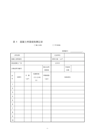 政工程监理平行检验表格