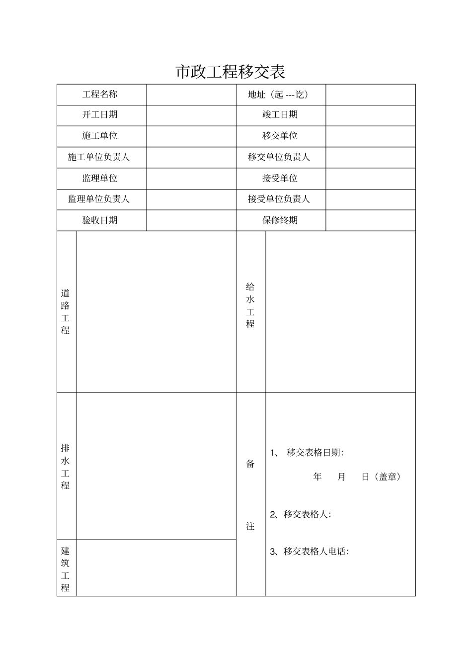 政工程移交表_第2页