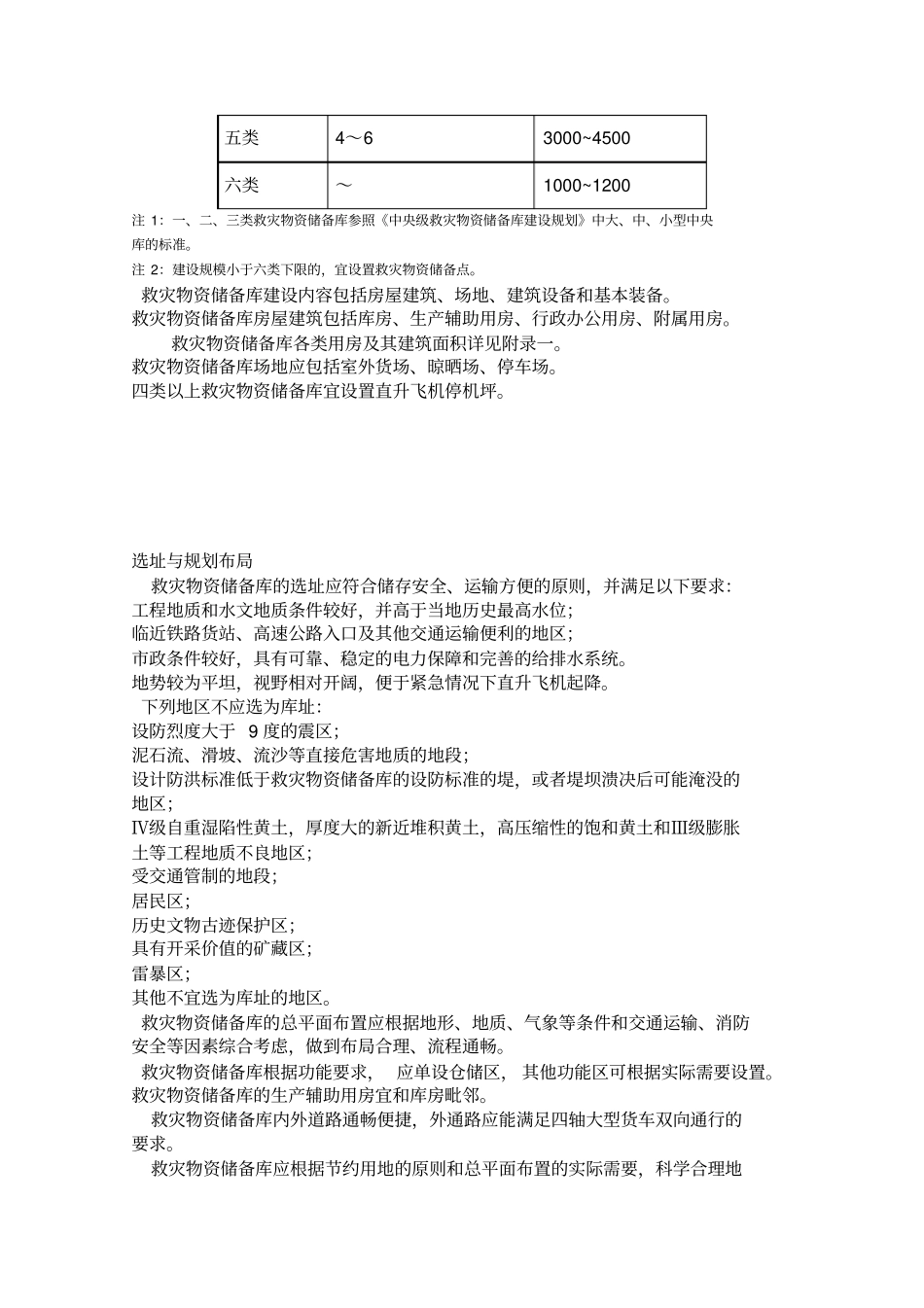 救灾物资储备库建设标准_第2页