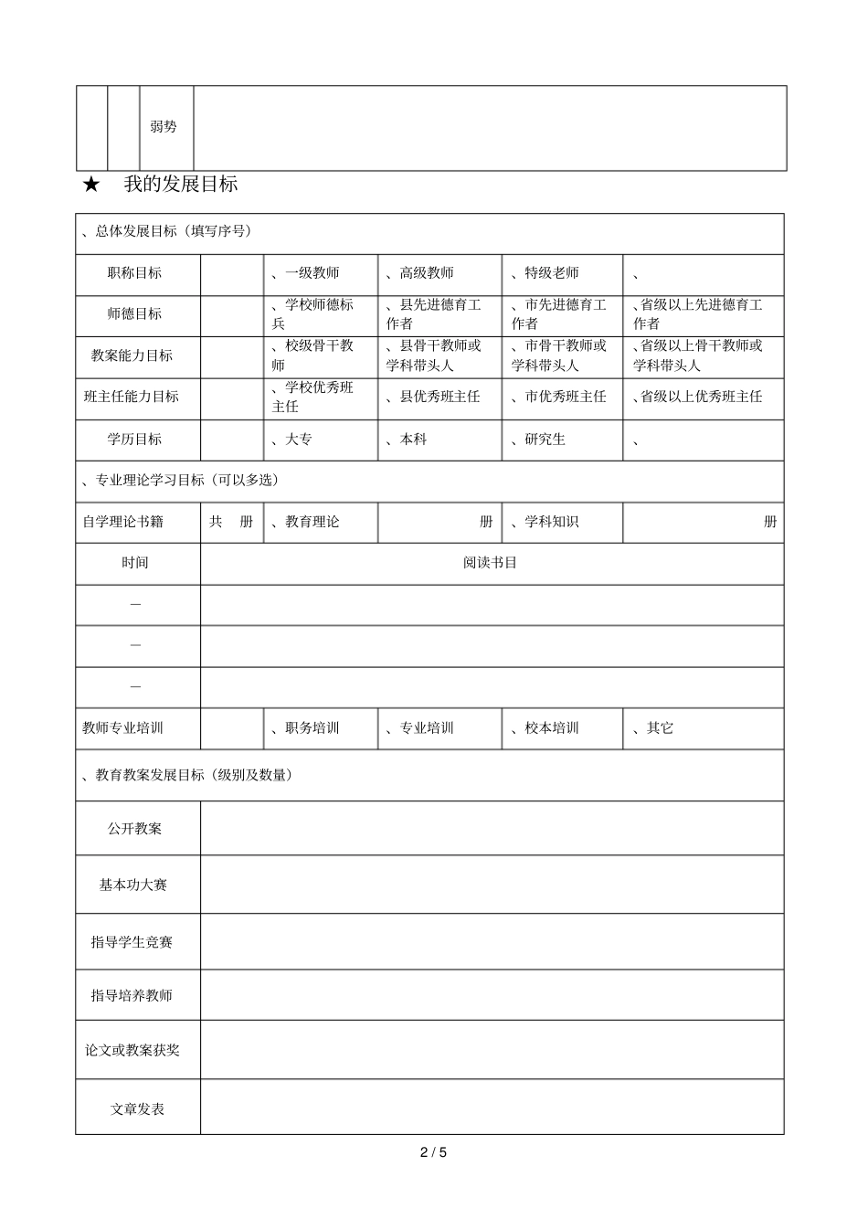 教师个人发展规划表_第3页