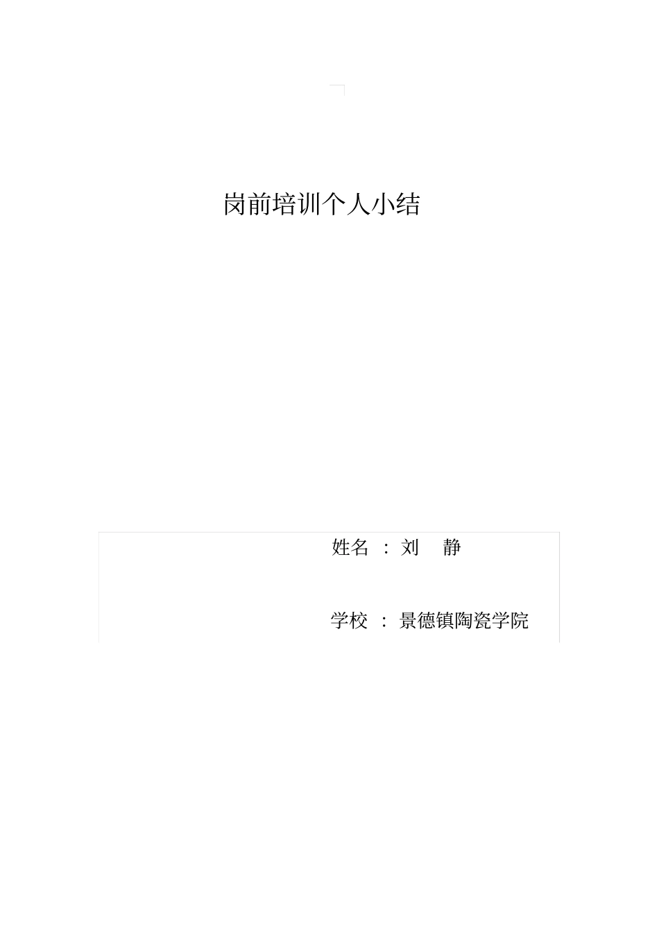 教师岗前培训个人小结_第1页