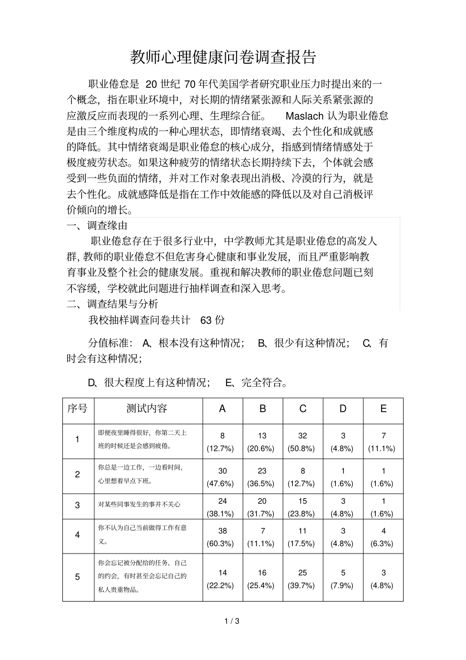 教师心理健康问卷调查报告_第1页