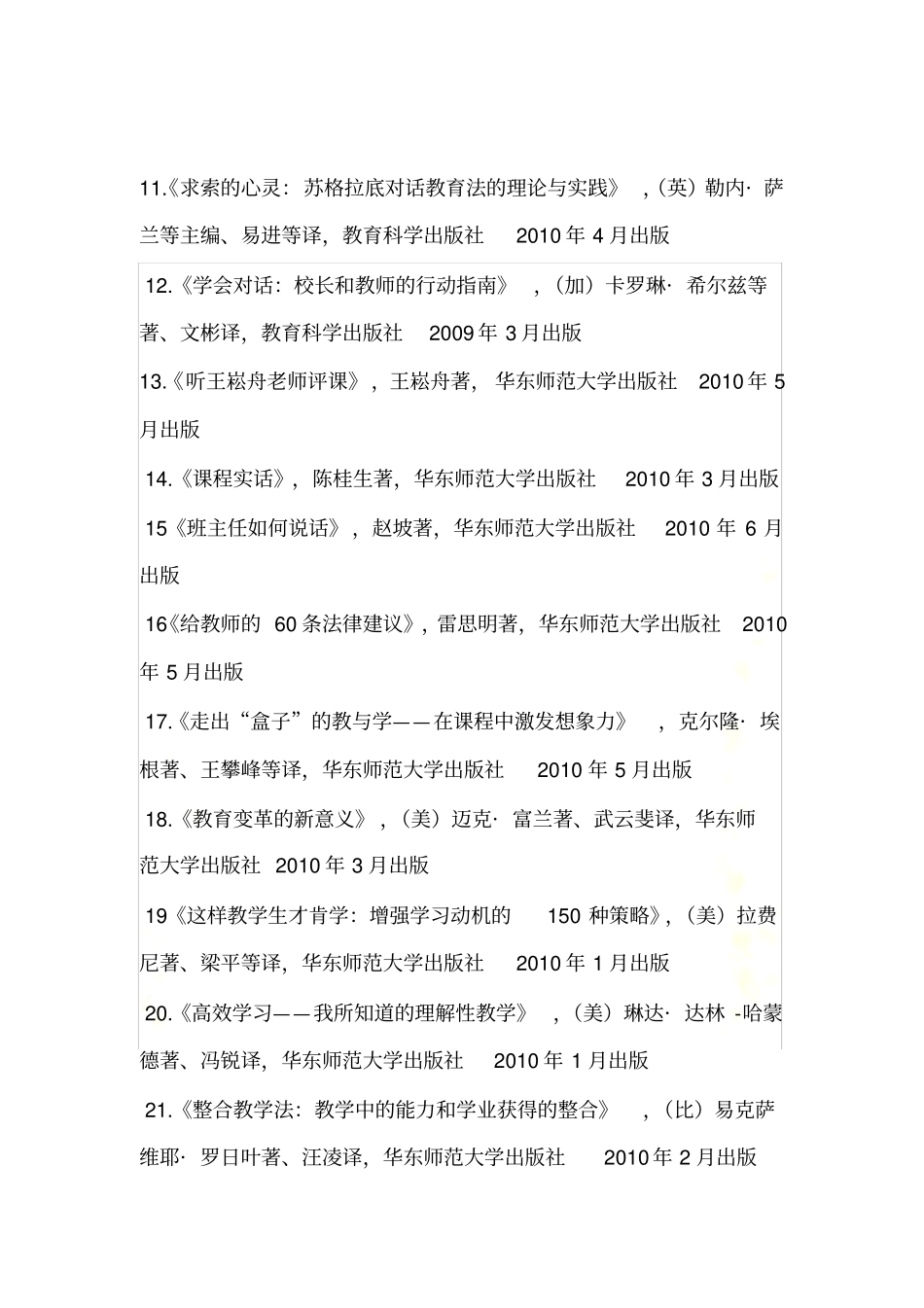 教师推荐阅读书目267本_第3页
