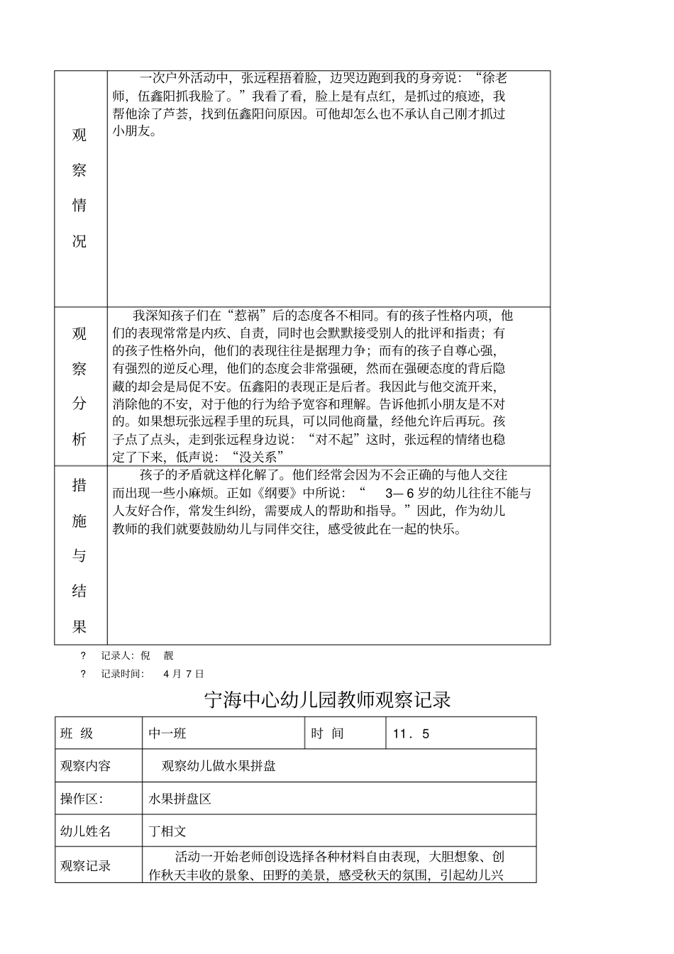 教师观察记录_第2页