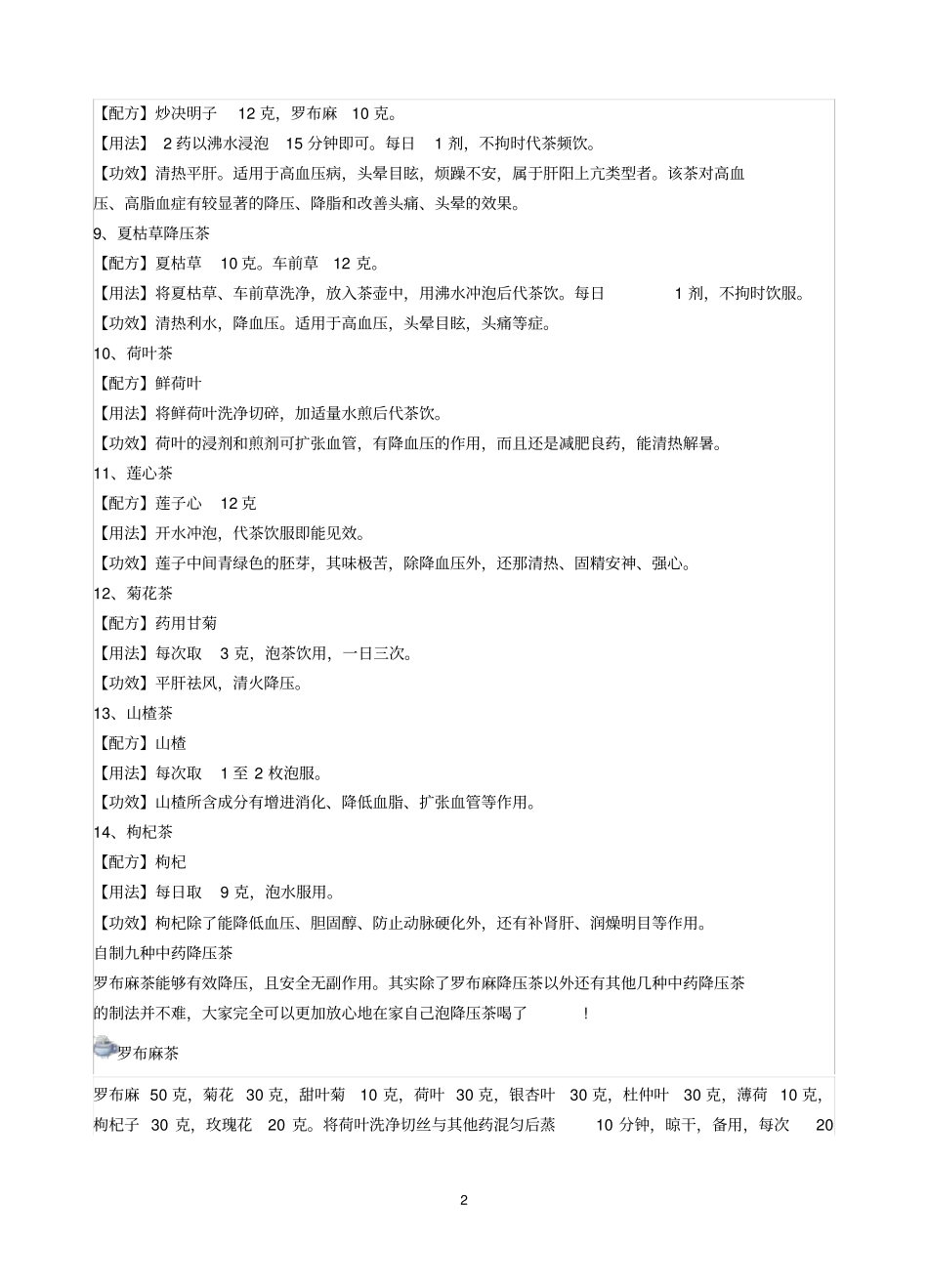 教您几种降压茶_第2页