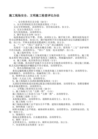 安全文明施工检查评比办法2.