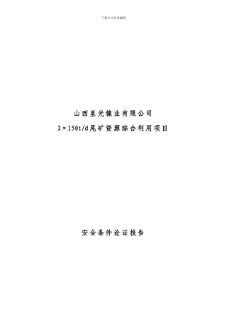 安全条件论证报告.