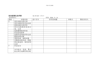 安全标准化自评表.
