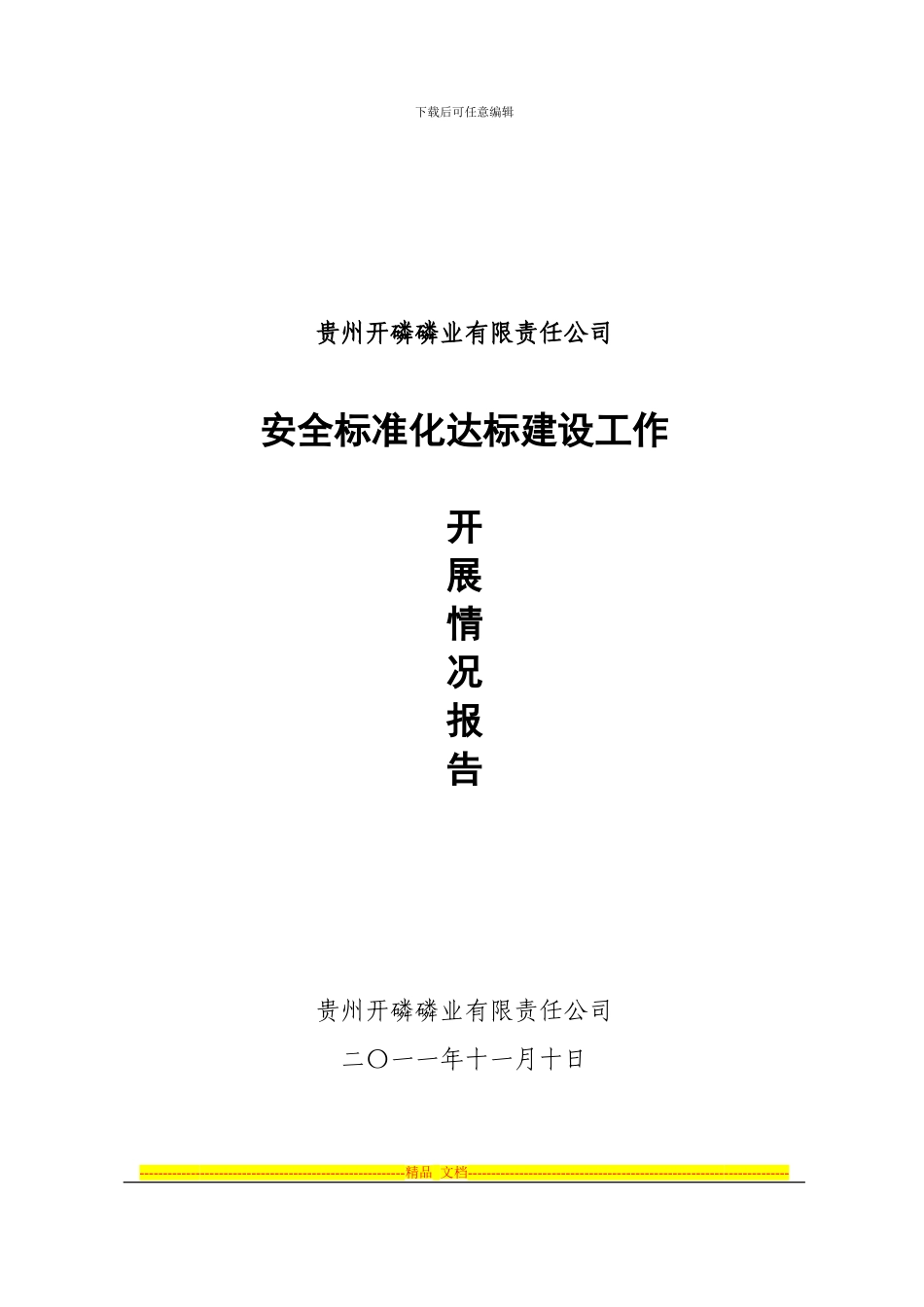 安全标准化达标建设开展情况工作报告_第1页