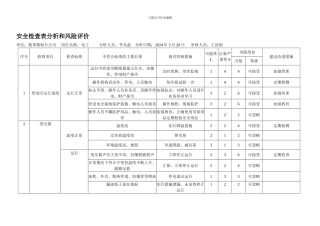 安全检查表分析和风险评价.