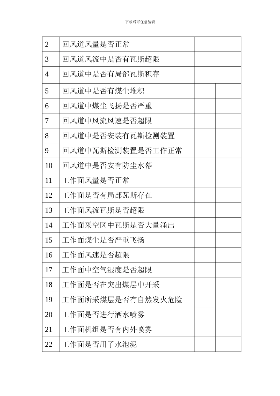 安全检查表在煤矿中的应用._第3页