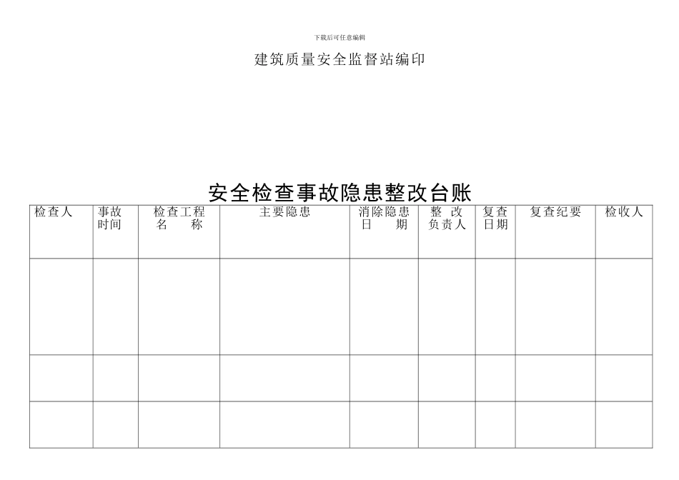 安全检查隐患、施工现场动火作业台账._第2页