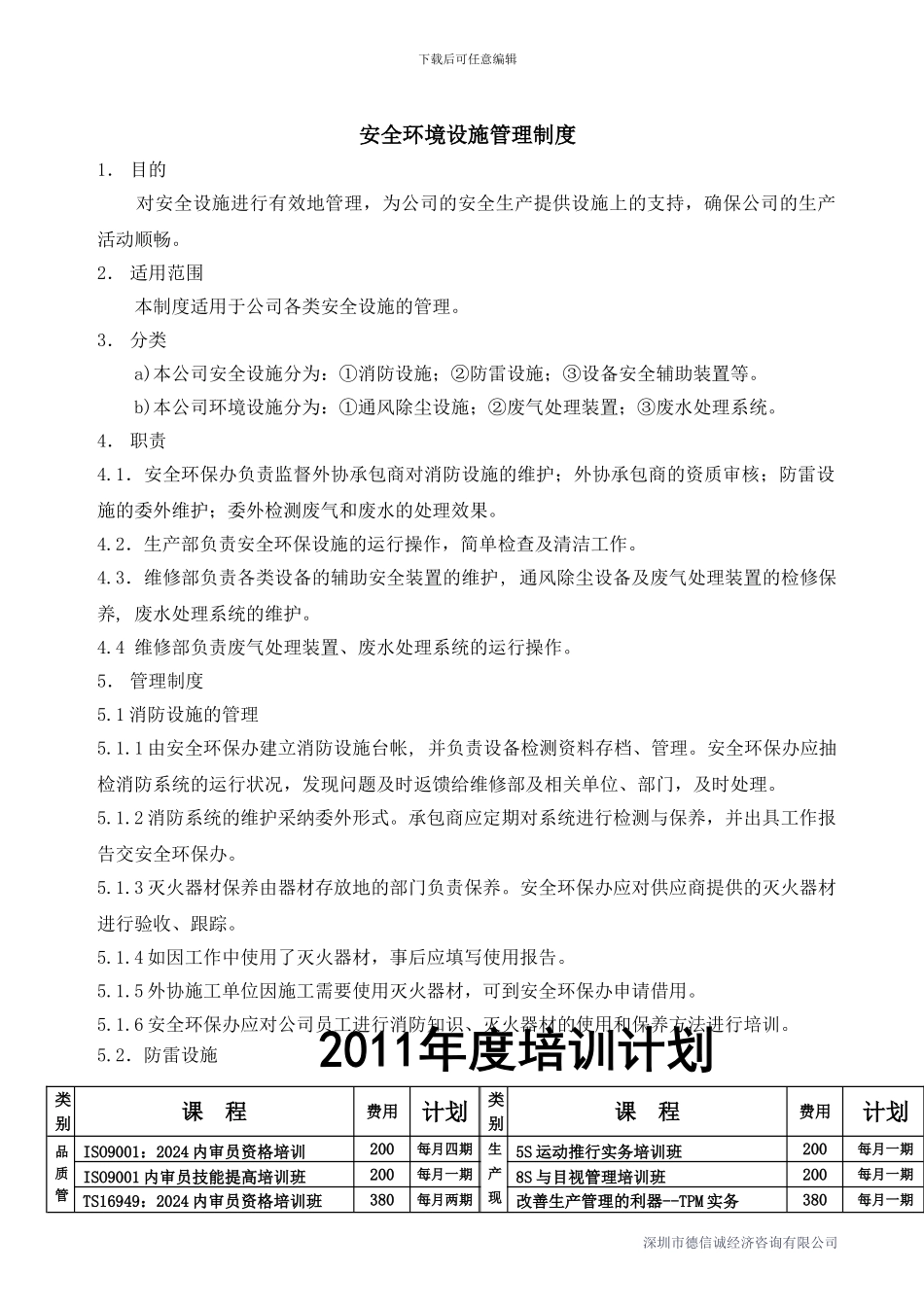 安全环境设施管理制度_第1页