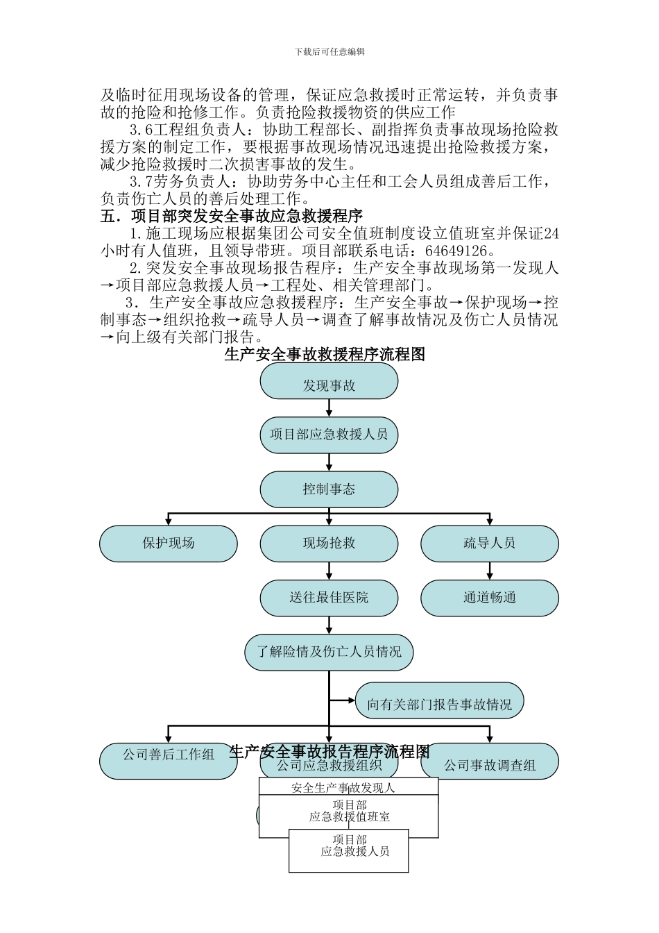 安全生产事故应急抢救预案2024.3_第3页