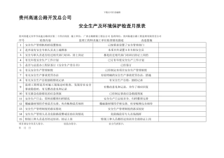 安全生产及环境保护检查月报表.