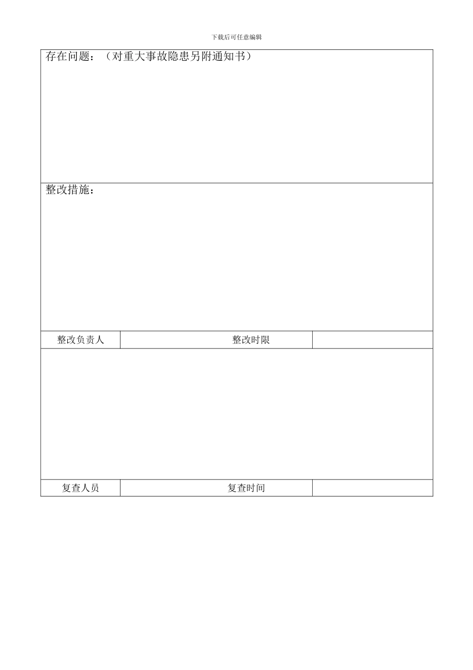 安全生产定期检查制度、安全检查记录表_第2页