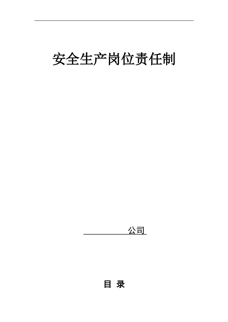 安全生产岗位责任制(公司)._第1页