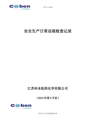 安全生产日常巡视检查记录.