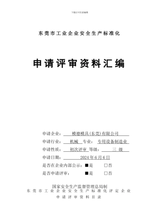 安全生产标准化-自评报告编写模板