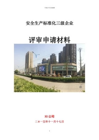 安全生产标准化自评报告模板