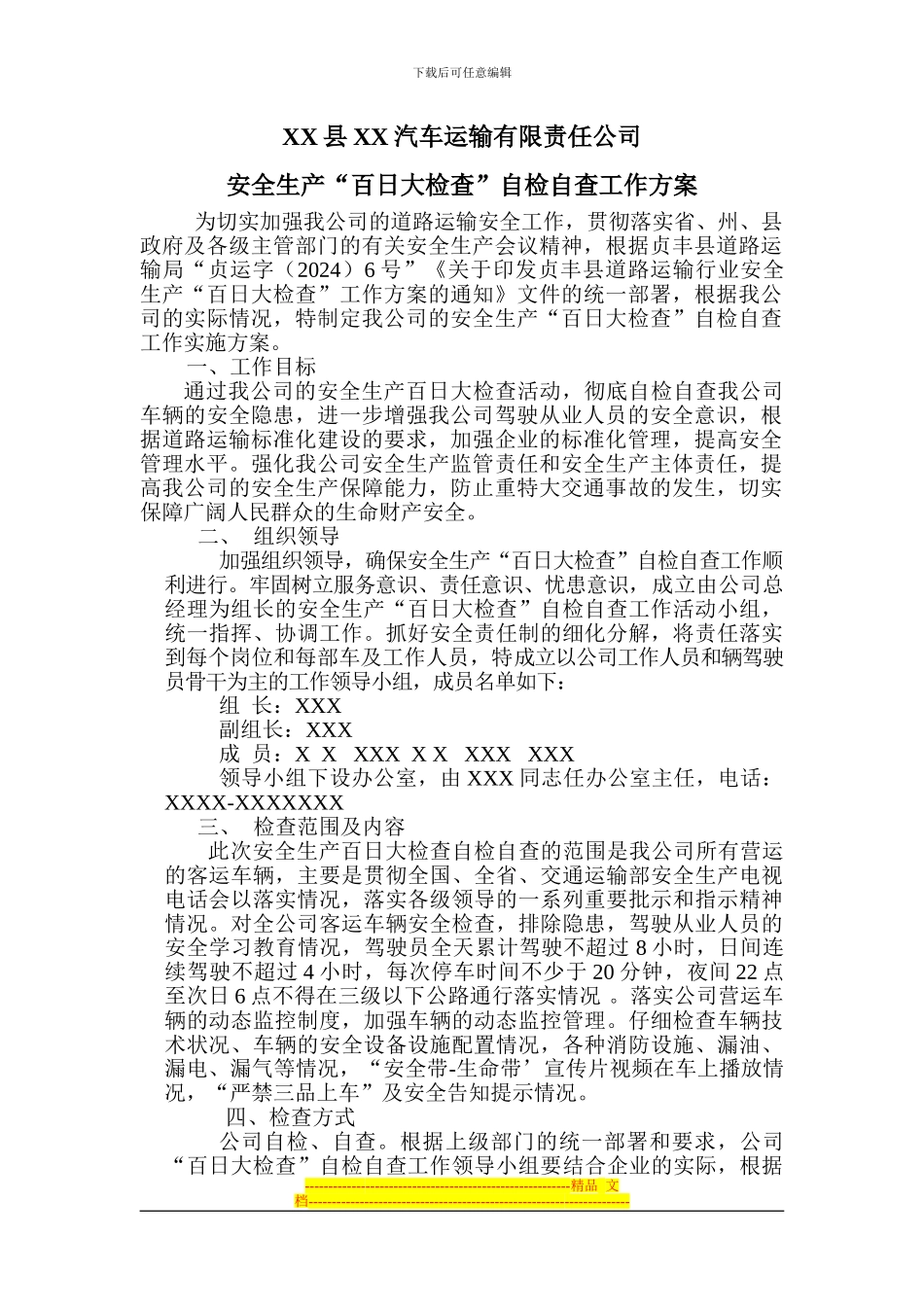 安全生产百日大检查工作方案_第1页