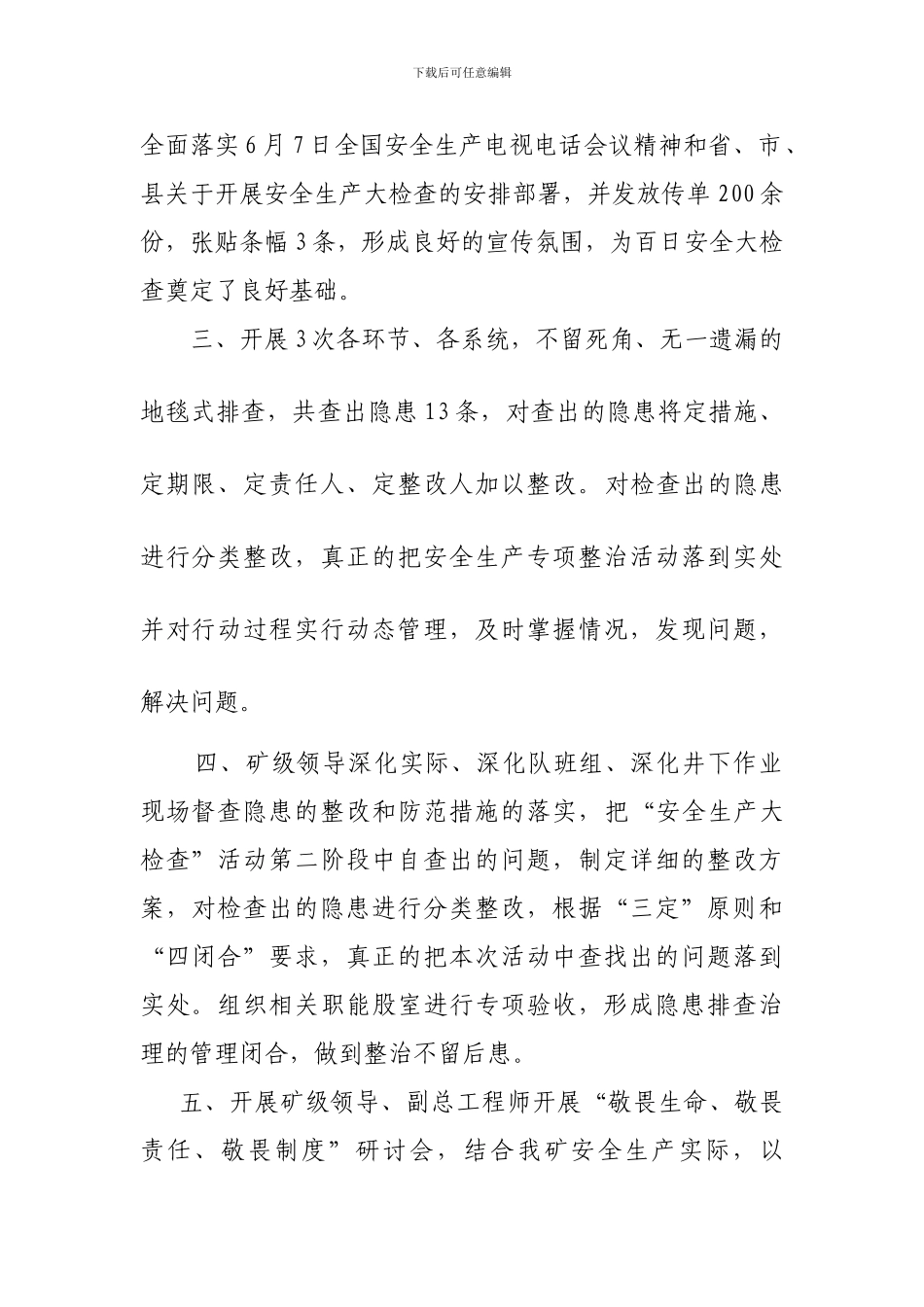 安全生产百日大检查专项活动总结2024._第2页