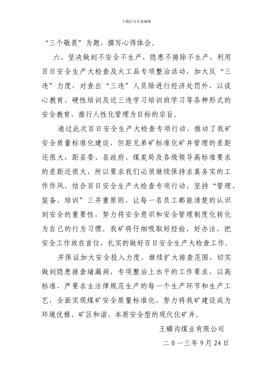 安全生产百日大检查专项活动总结2024._第3页