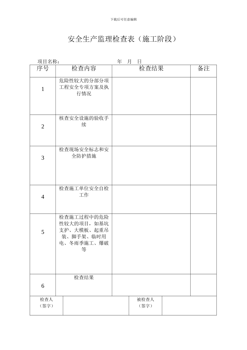 安全生产监理检查表._第2页