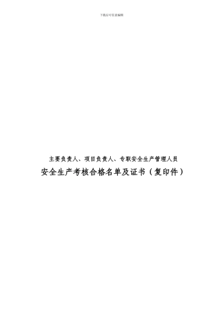 安全生产管理人员考核表--类别ABC.