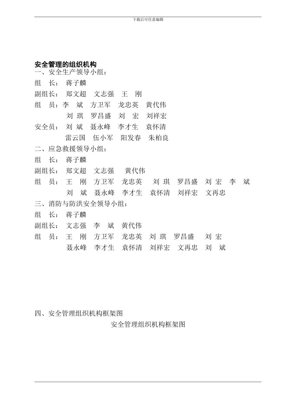 安全生产组织机构c_第1页