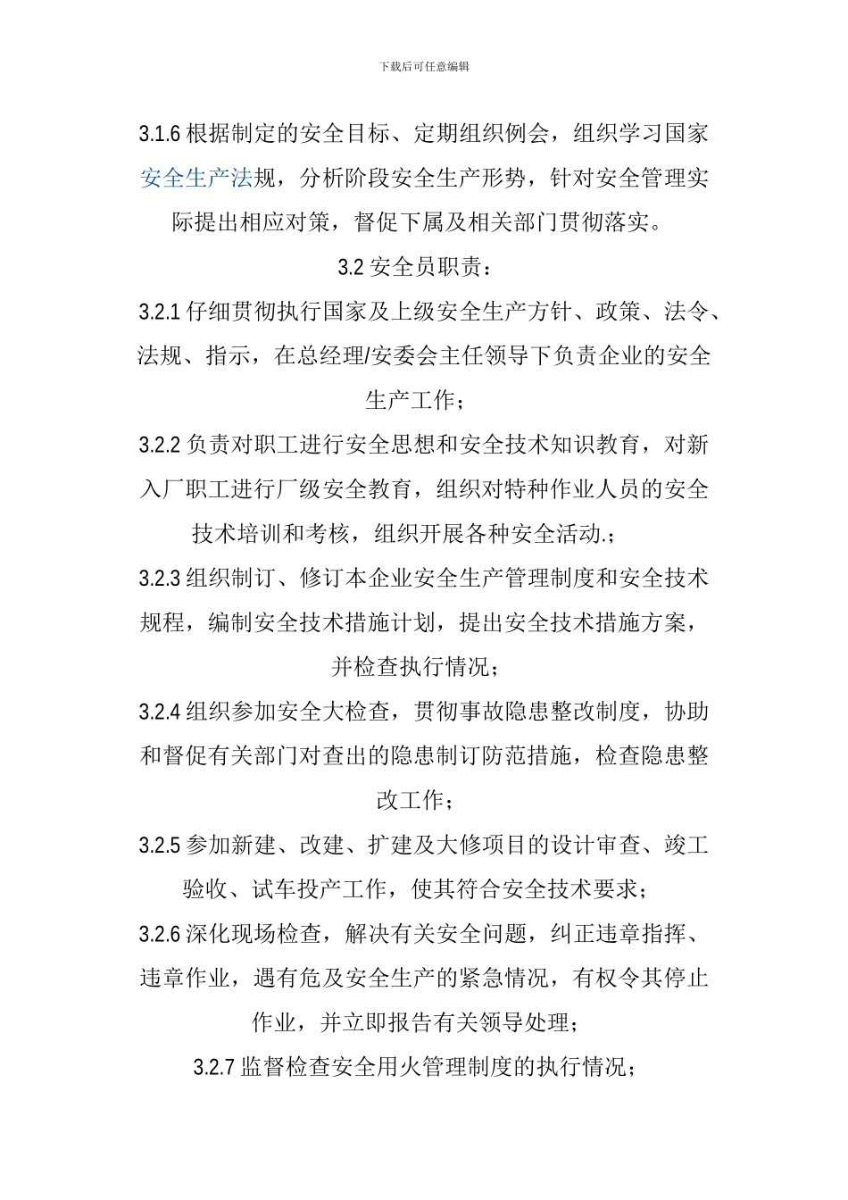 安全生产责任制度范本_第2页