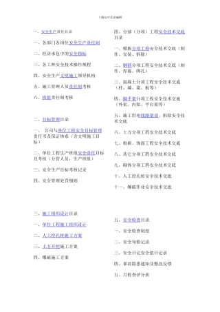 安全生产责任目录.