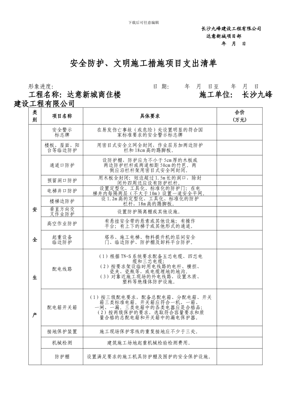 安全生产资金投入计划与使用台账_第3页