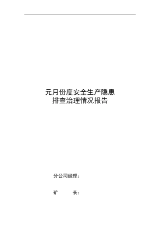 安全生产隐患排查治理情况报告.09.01doc.