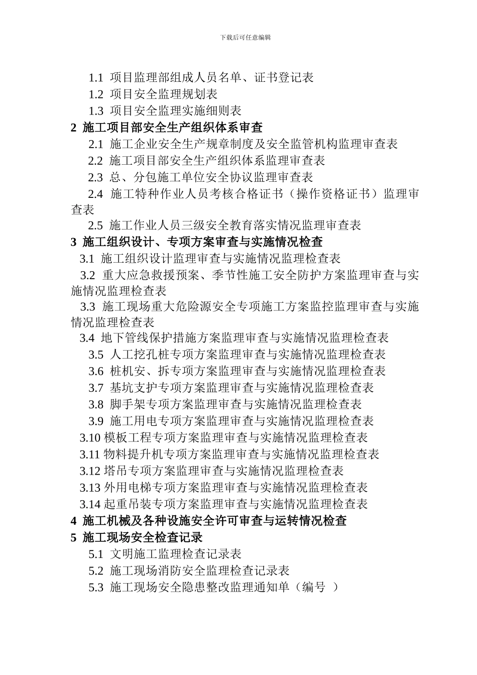 安全监理技术资料台帐ok._第3页