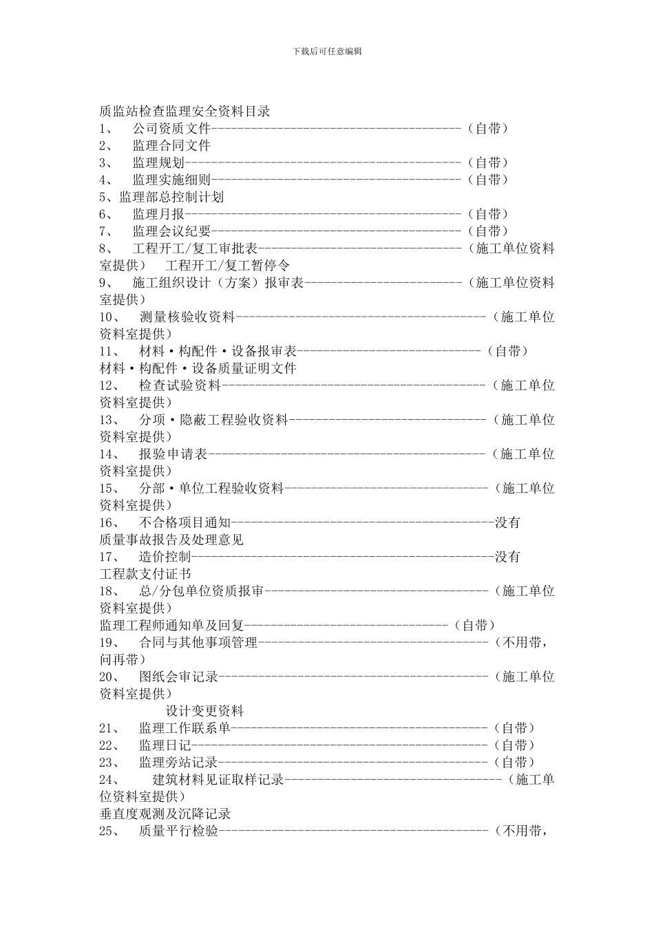 安全监理资料目录._第2页