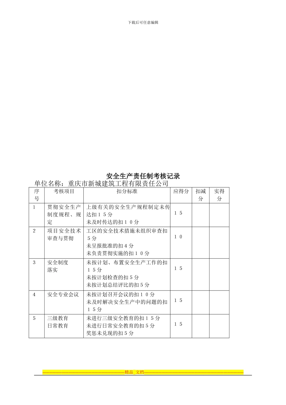 安全目标责任考核办法_第3页