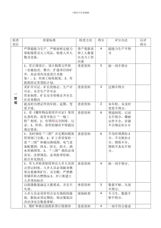 安全管理制度标准化标准及考核评级办法