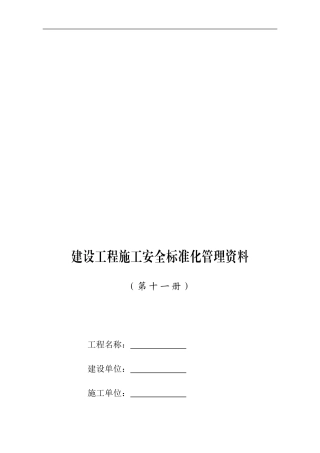 安全管理台账修改版--第十册.