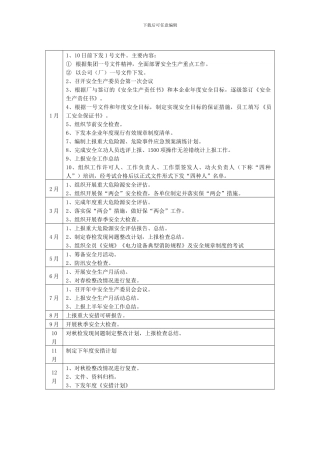 安全管理年度例行工作表.