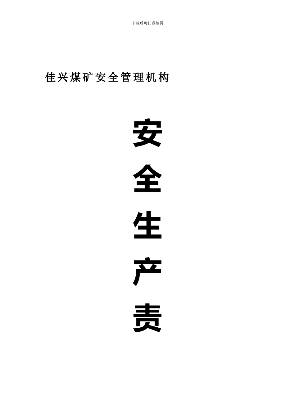 安全管理机构安全生产责任制._第1页