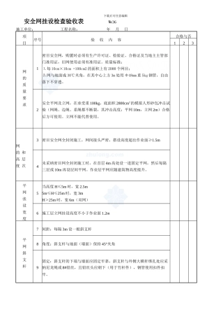 安全网挂设检查验收表-secret.