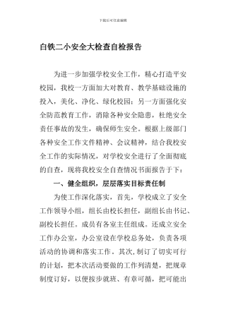 安全自检报告1.
