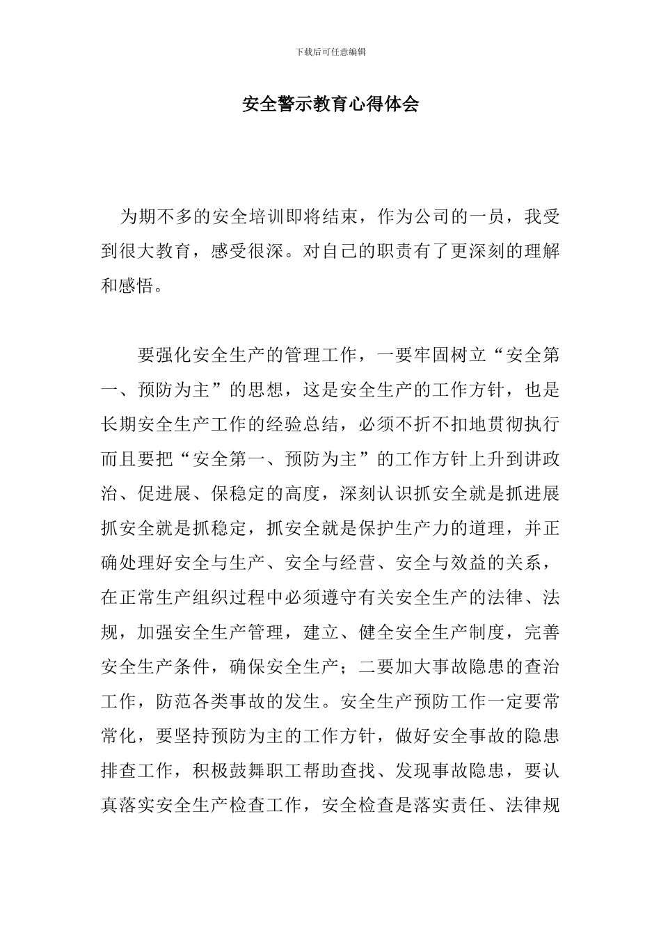 安全警示教育心得体会._第3页